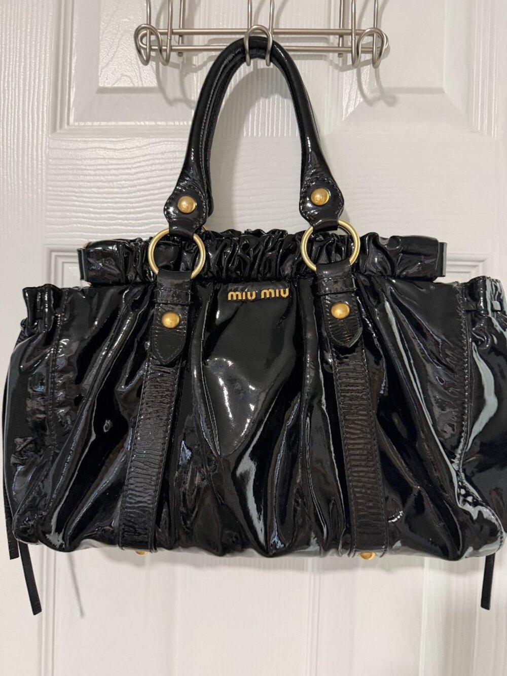 Miu Miu Patent Leather Shoulder Bag